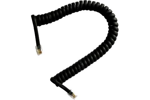 Cabo espiral preto p/ telefone - 2m